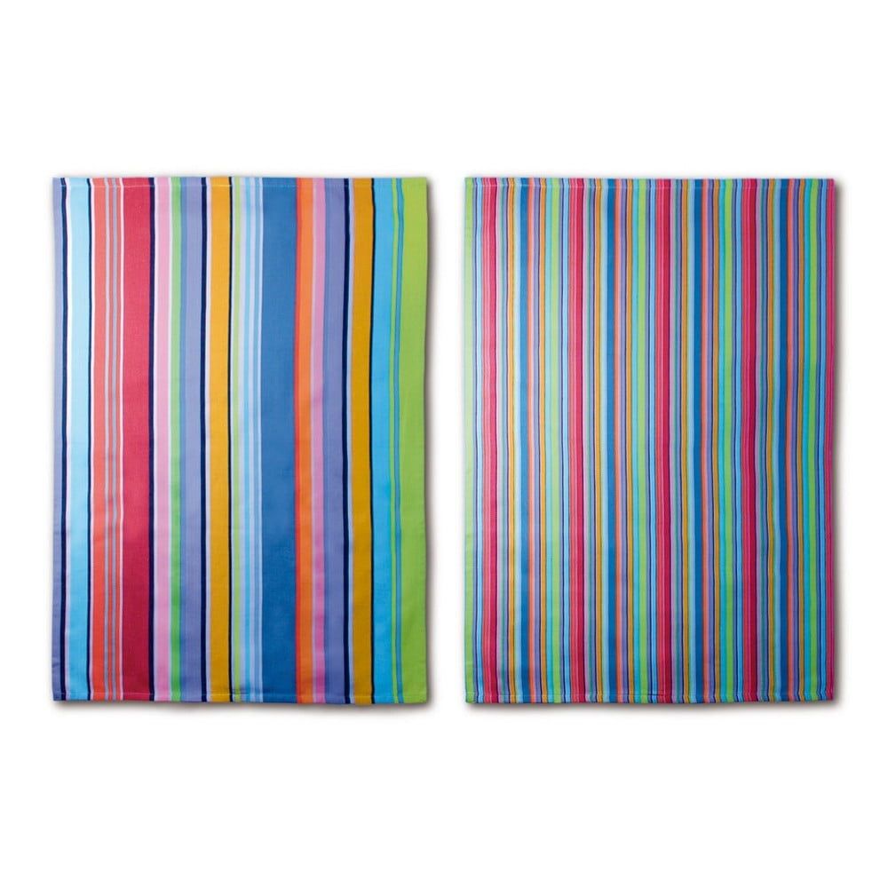 Súprava 2 bavlnených utierok Remember Purple Stripes, 70 × 50 cm - Bonami.sk