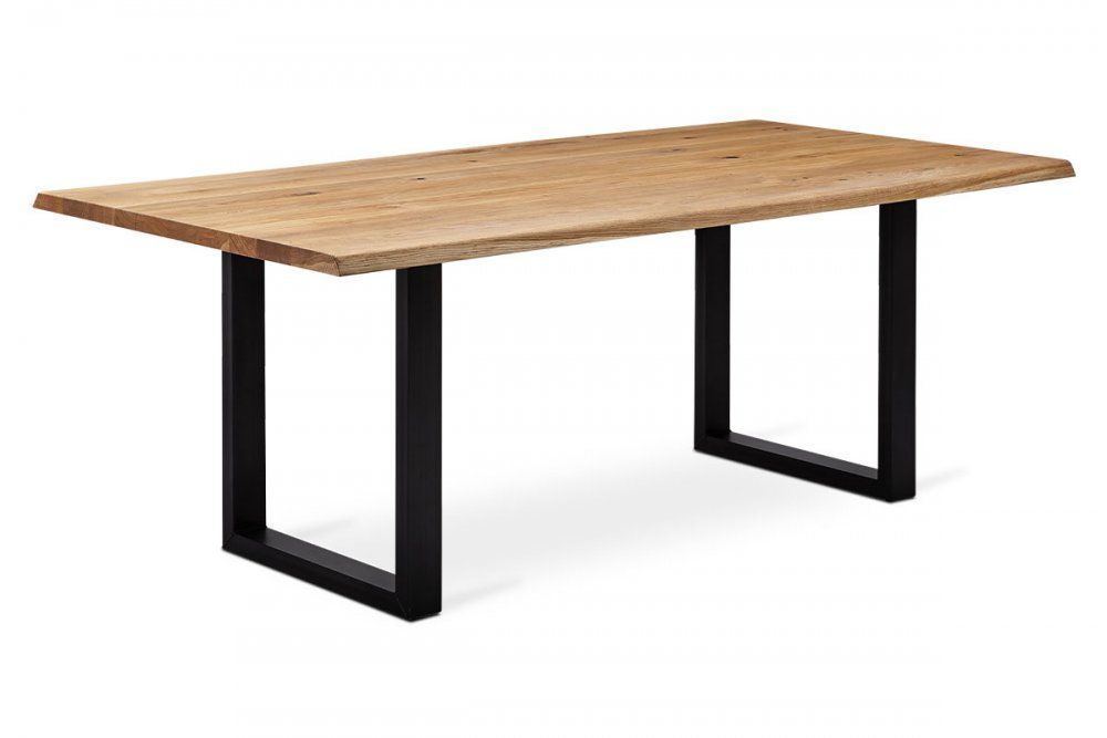 Jedálenský stôl DS-M179 OAK 180x90 cm dub / čierna Autronic - dekorhome.sk