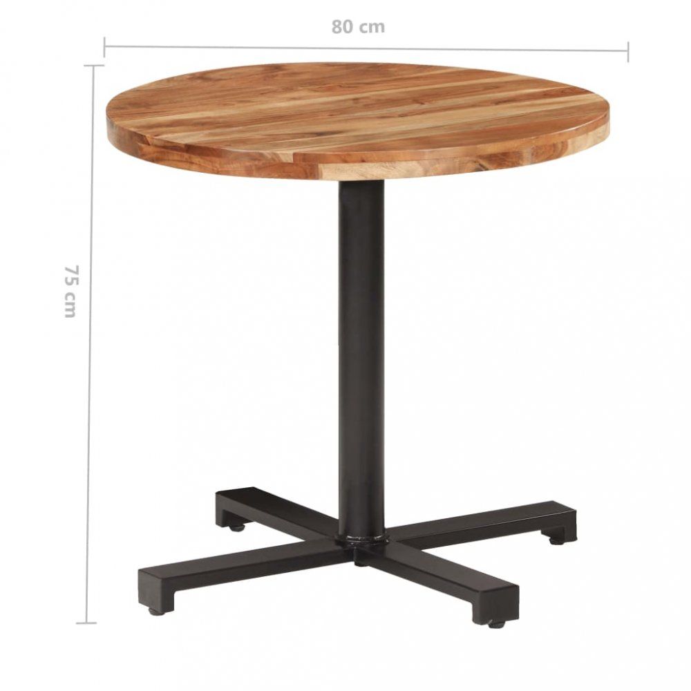 Bistro stôl okrúhly hnedá / čierna Dekorhome ø 80 cm - dekorhome.sk