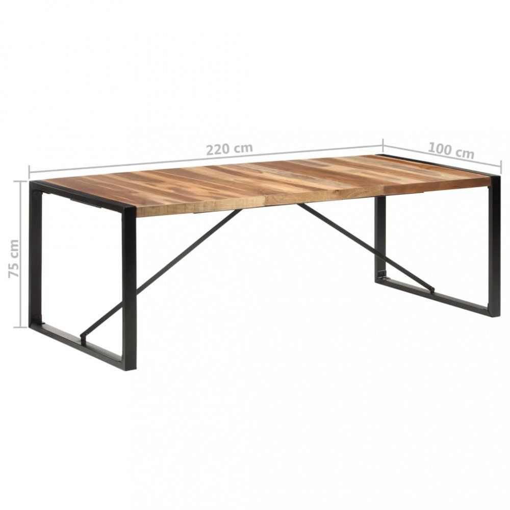 Jedálenský stôl masívne drevo / kov Dekorhome 220x100x75 cm - dekorhome.sk