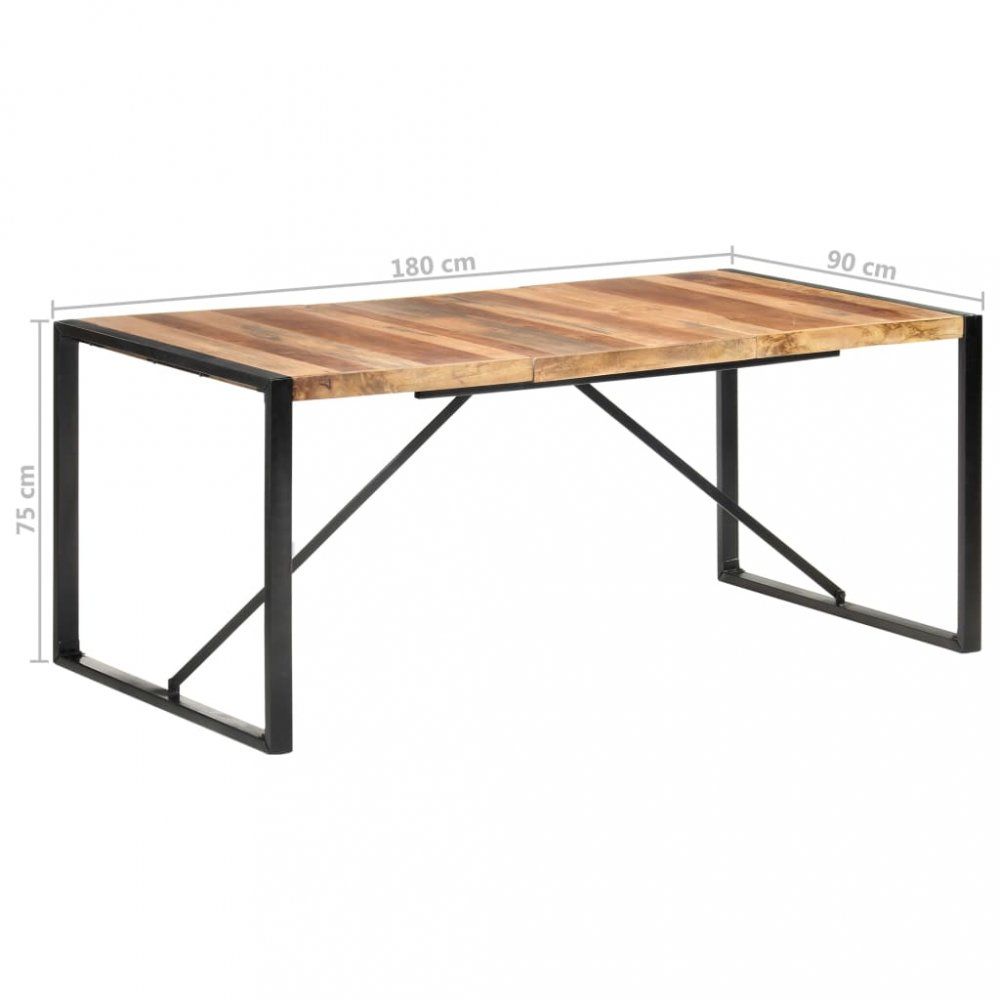 Jedálenský stôl masívne drevo / kov Dekorhome 180x90x75 cm - dekorhome.sk