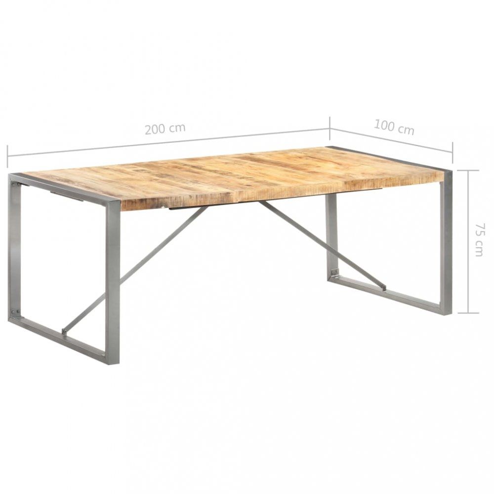 Jedálenský stôl hnedá / sivá Dekorhome 200x100x75 cm - dekorhome.sk