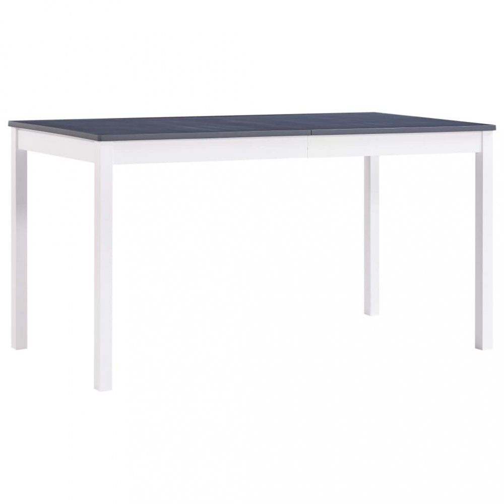 Jedálenský stôl masívne drevo Dekorhome Biela / sivá - dekorhome.sk