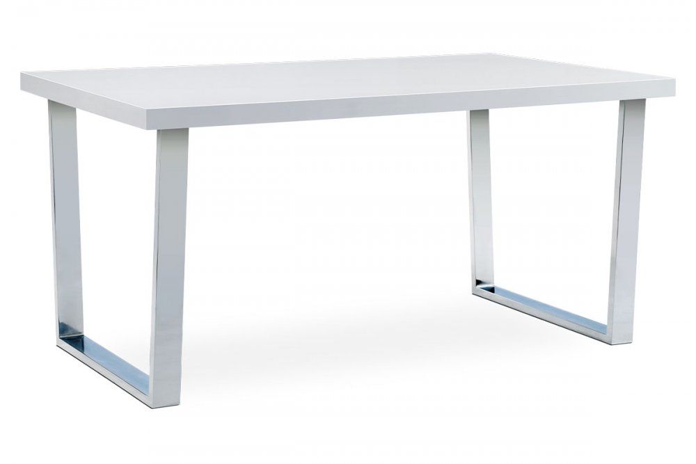 Jedálenský stôl 150x90 cm AT-2088 WT biela / chróm Autronic - dekorhome.sk