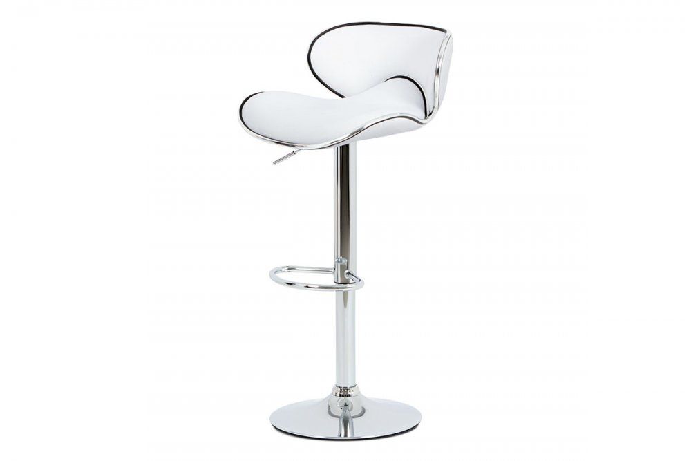 Barová stolička AUB-455 WT biela / chróm Autronic - dekorhome.sk