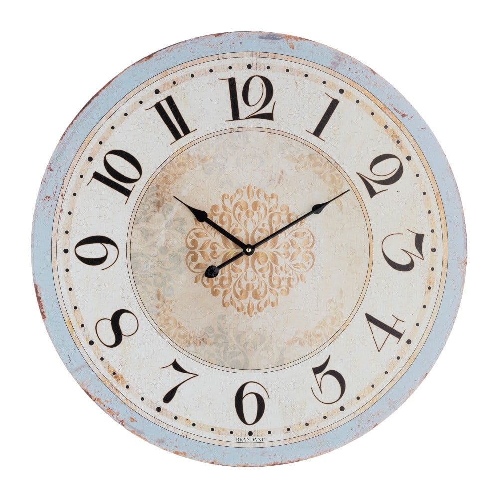 Biele nástenné hodiny Brandan Vintage, ⌀ 60 cm - Bonami.sk