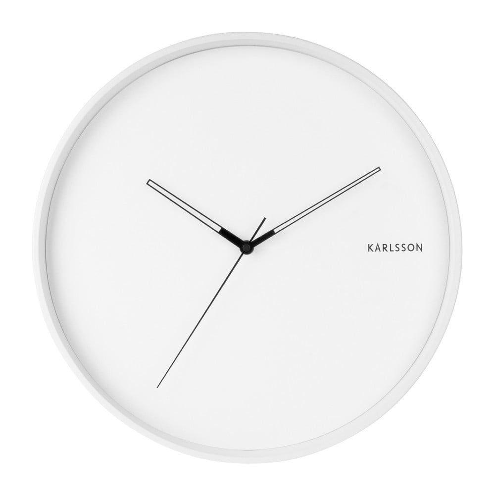 Biele nástenné hodiny Karlsson Hue, ø 40 cm - Bonami.sk