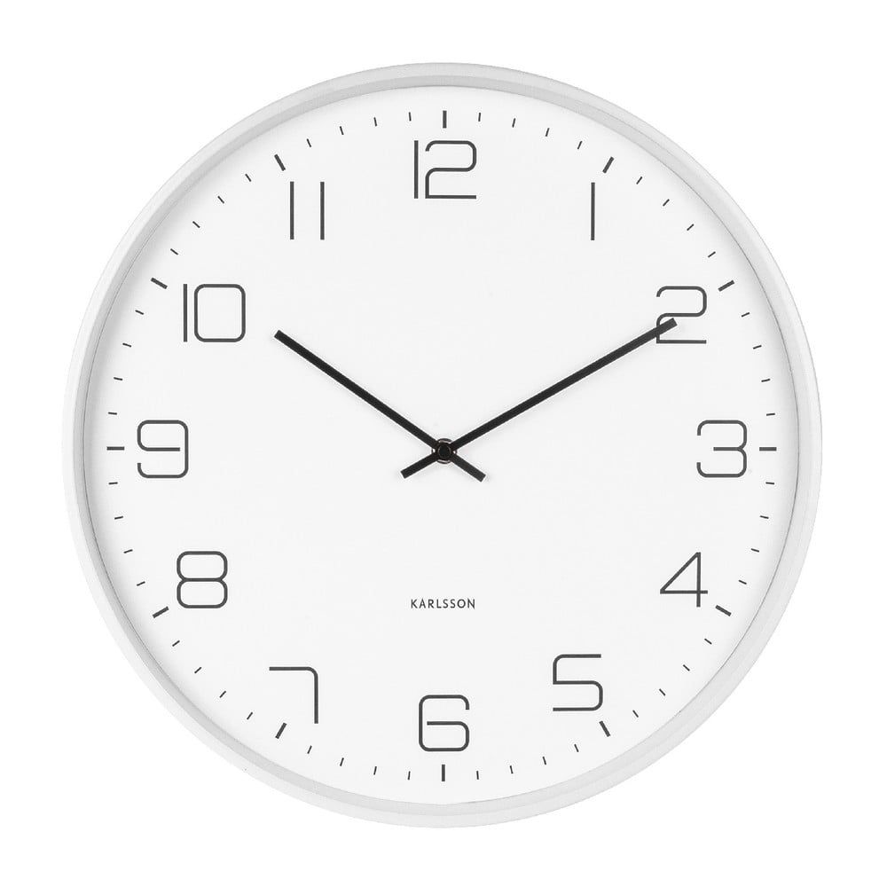 Biele nástenné hodiny Karlsson Lofty, ø 40 cm - Bonami.sk