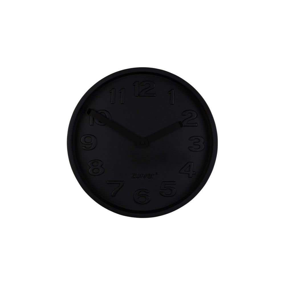 Čierne betónové nástenné hodiny s čiernymi ručičkami Zuiver Concrete - Bonami.sk