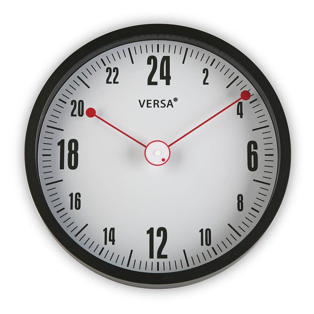Čierne guľaté nástenné hodiny Versa Miriam, ø 30 cm - Bonami.sk