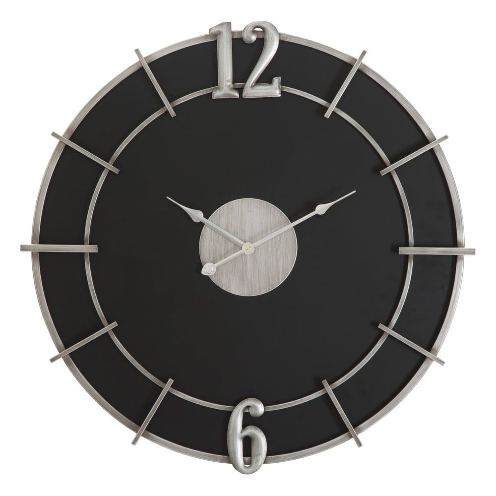 Čierne nástenné hodiny Mauro Ferretti Glam, ø 60 cm - Bonami.sk