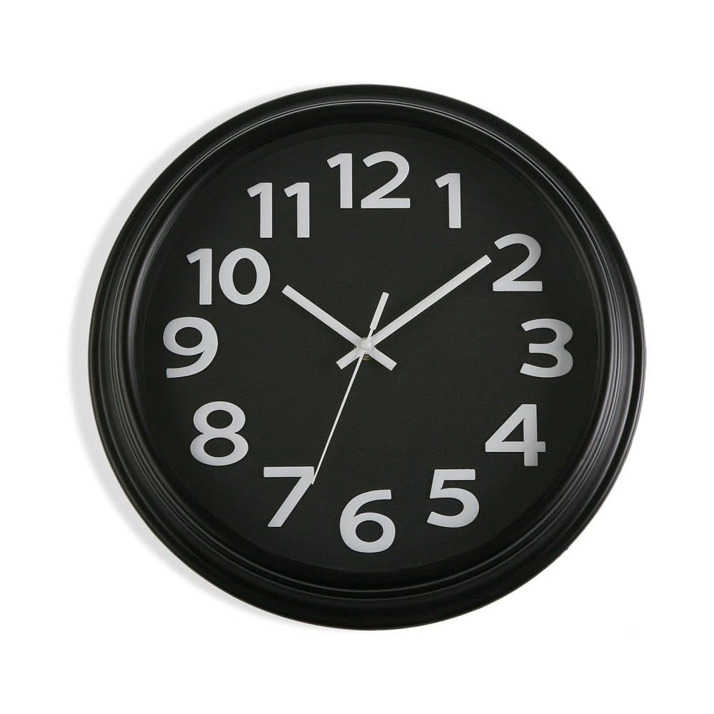 Čierne nástenné hodiny Versa In Time, ⌀ 32,7 cm - Bonami.sk