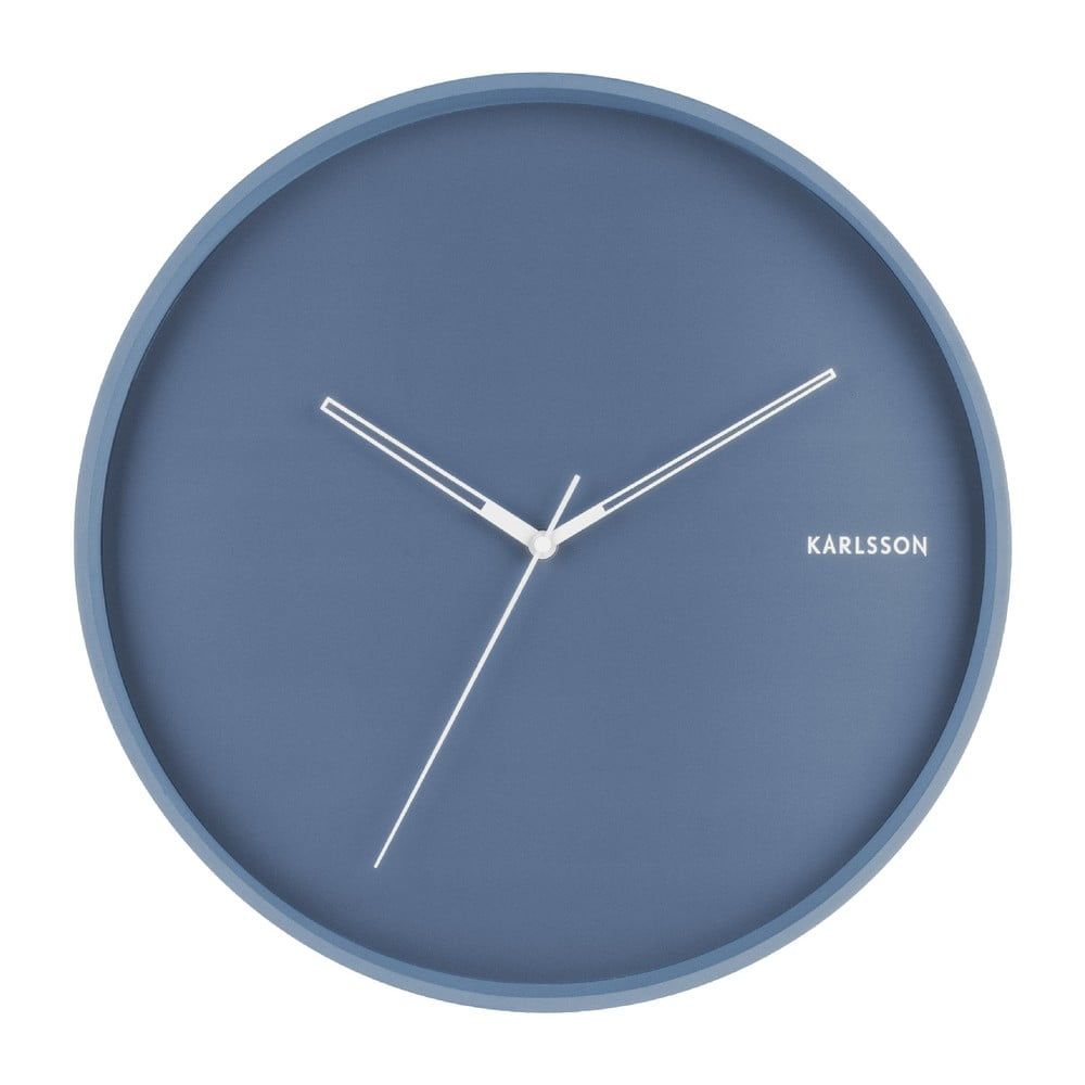 Modré nástenné hodiny Karlsson Hue, ø 40 cm - Bonami.sk