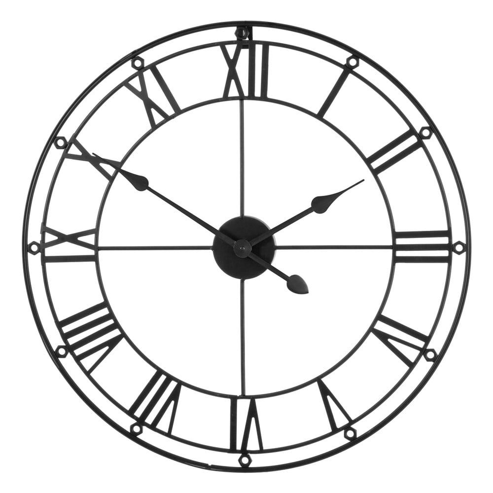 Čierne nástenné hodiny Premier Housewares Matt, ⌀ 59 cm - Bonami.sk