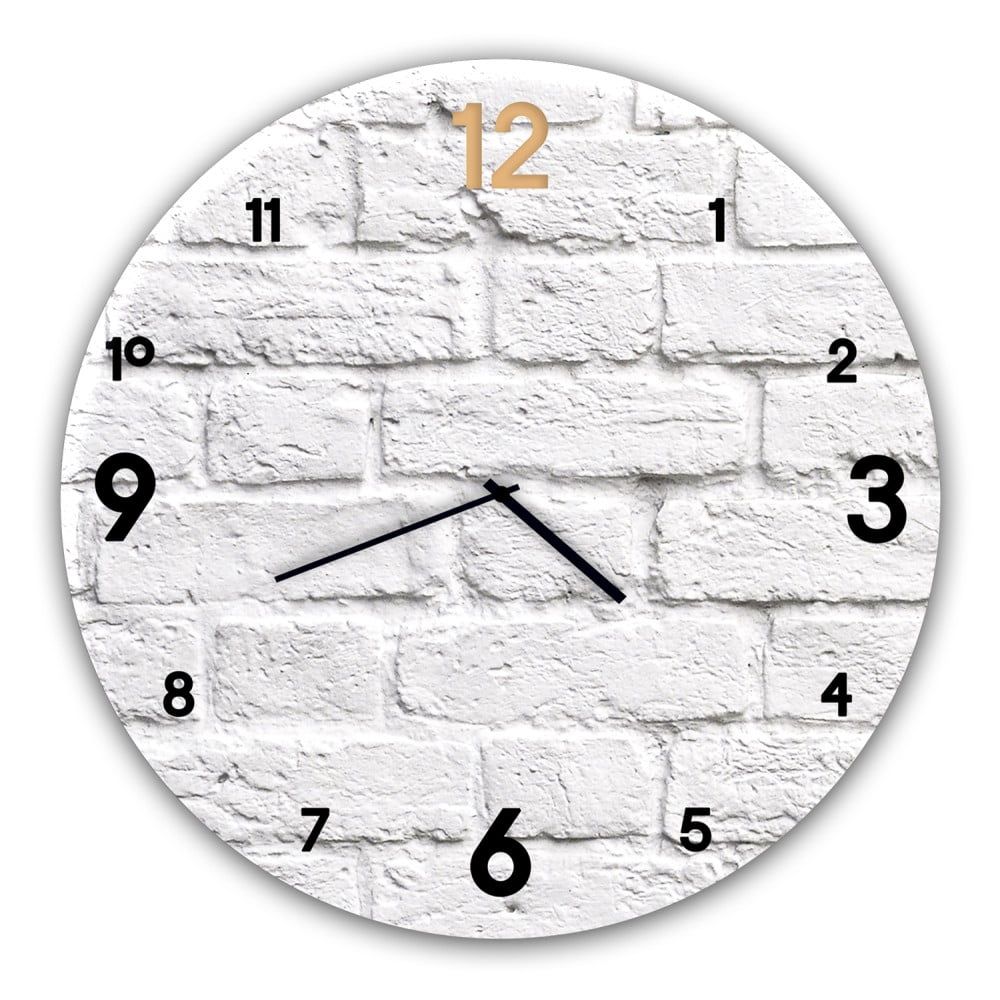Nástenné hodiny Styler Glassclock Brick, ⌀ 30 cm - Bonami.sk