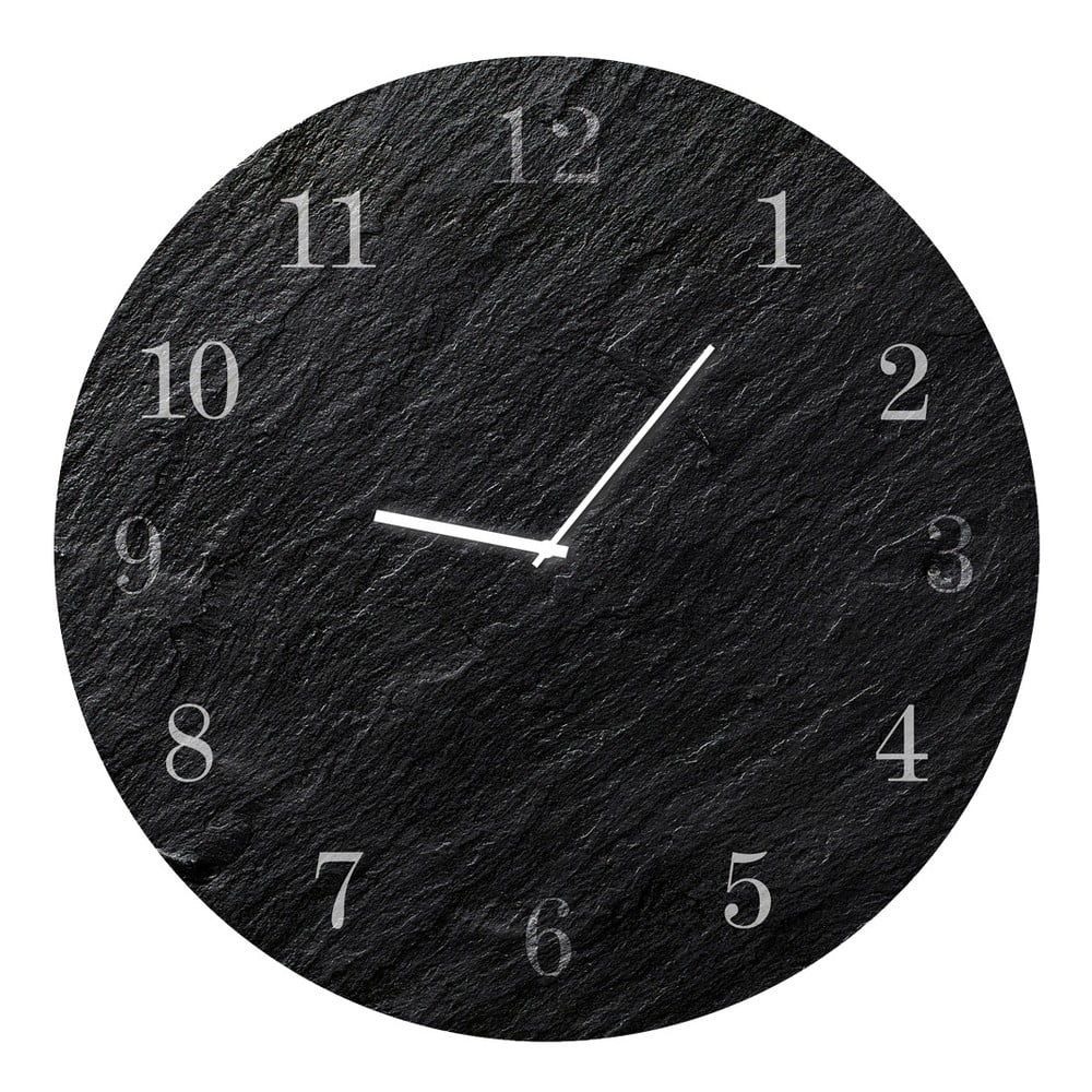 Nástenné hodiny Styler Glassclock Carbon, ⌀ 30 cm - Bonami.sk