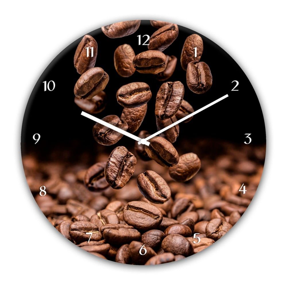 Nástenné hodiny Styler Glassclock Coffee Seeds, ⌀ 30 cm - Bonami.sk