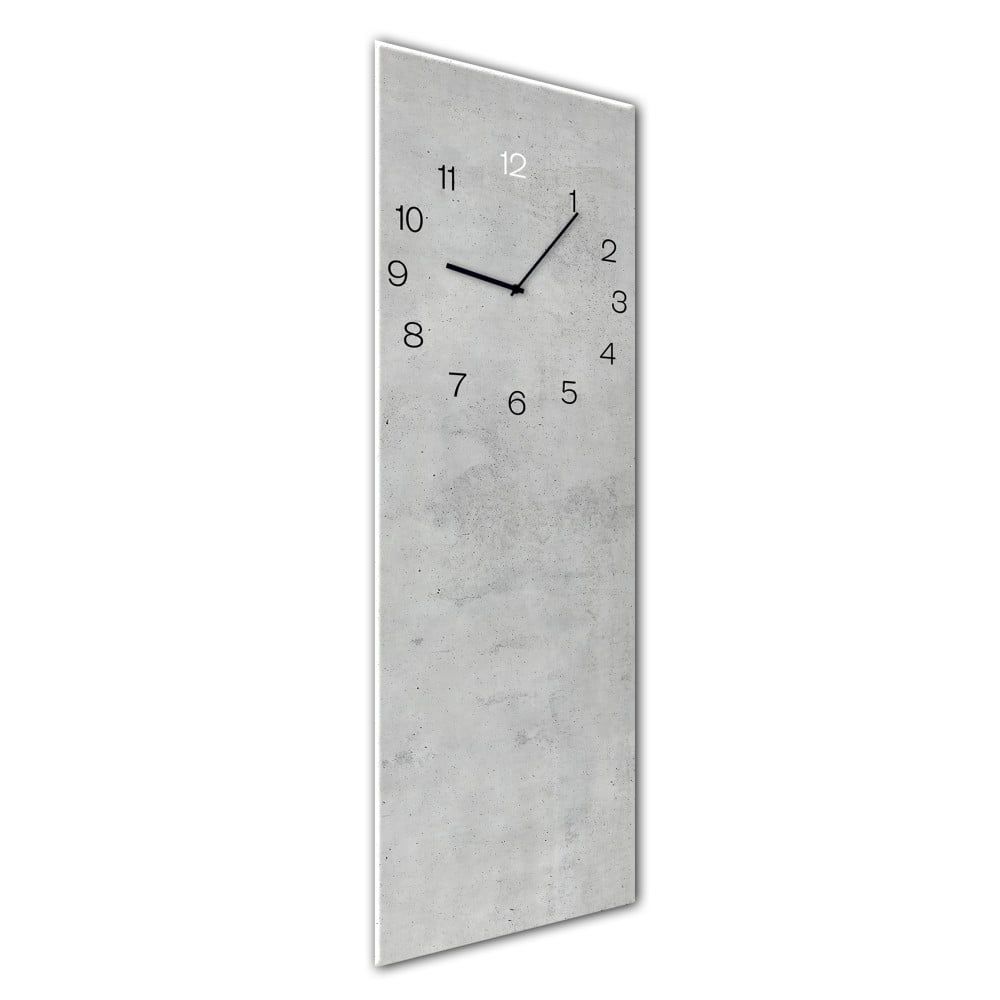 Nástenné hodiny Styler Glassclock Concrete, 20 × 60 cm - Bonami.sk