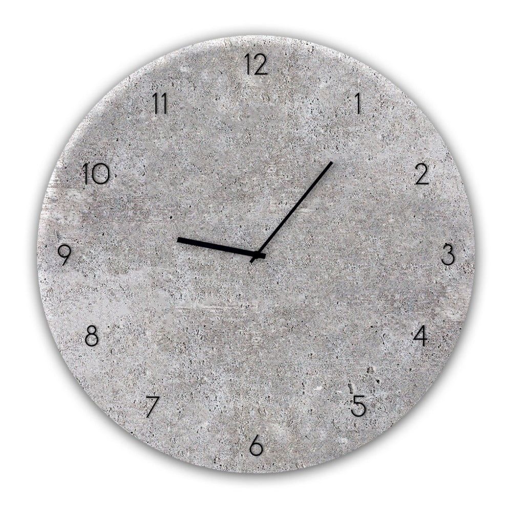 Nástenné hodiny Styler Glassclock Concrete II, ⌀ 30 cm - Bonami.sk
