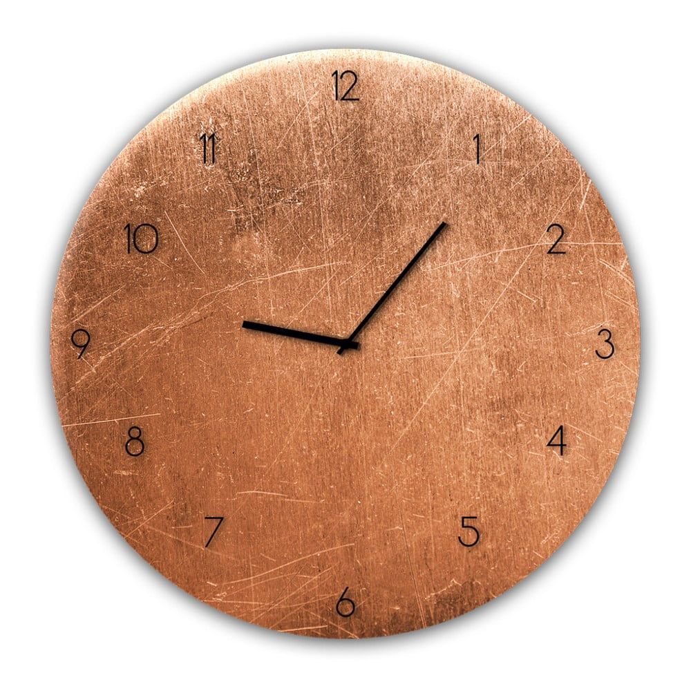 Nástenné hodiny Styler Glassclock Copper, ⌀ 30 cm - Bonami.sk