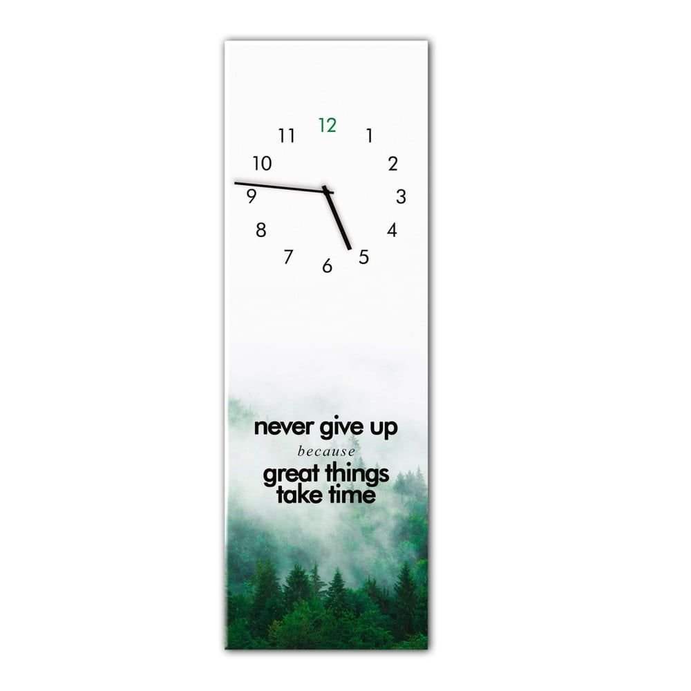Nástenné hodiny Styler Glassclock Great Things, 20 × 60 cm - Bonami.sk