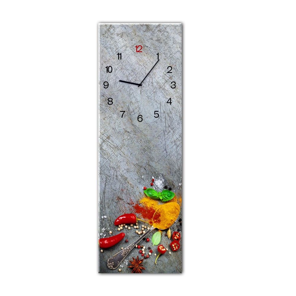 Nástenné hodiny Styler Glassclock Silver Spoon, 20 × 60 cm - Bonami.sk