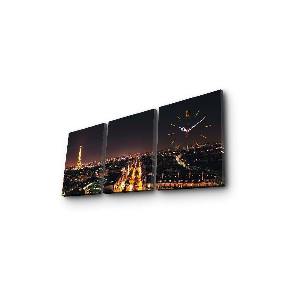 Nástenné obrazové hodiny Paríž, 96 × 40 cm - Bonami.sk