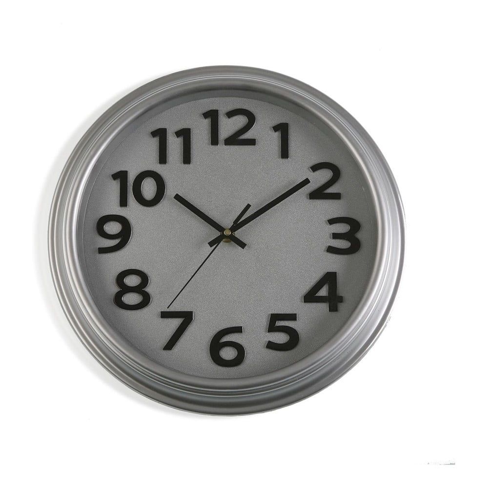 Sivé nástenné hodiny Versa In Time, ⌀ 32,7 cm - Bonami.sk