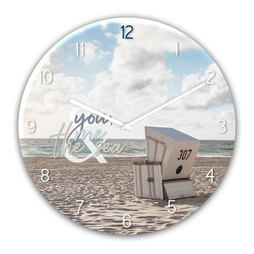 Sklenené nástenné hodiny Styler The Se, ø 30 cm - Bonami.sk
