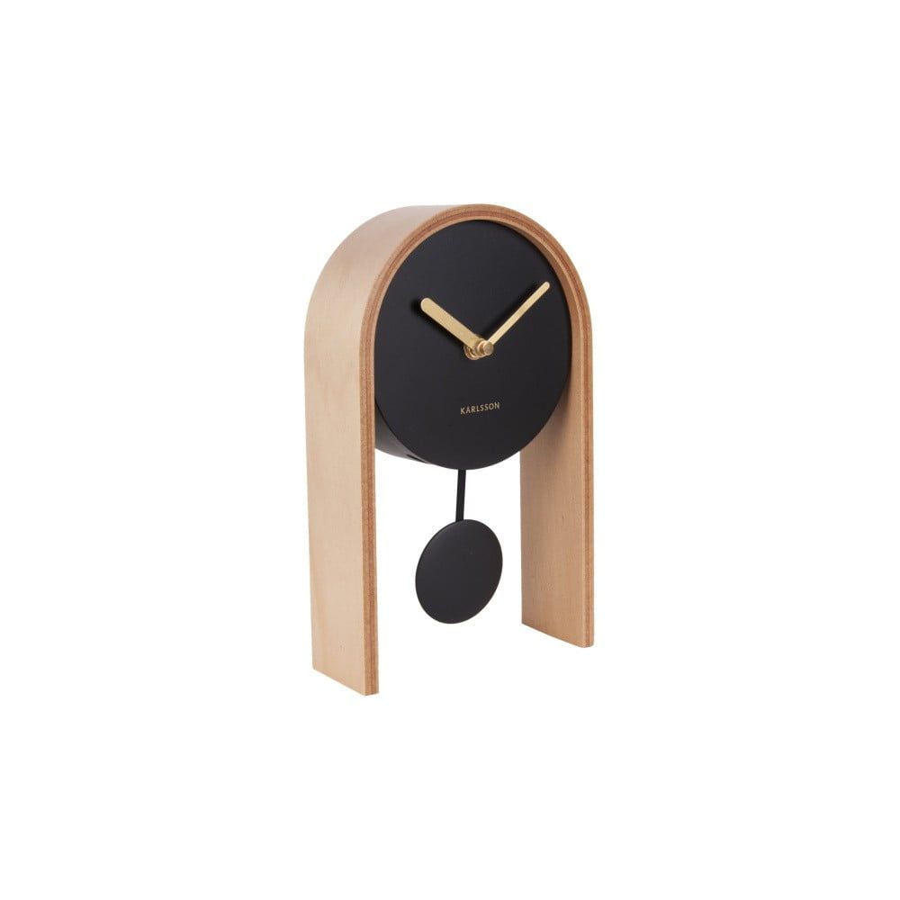 Stolové hodiny s brezovým drevom Karlsson Smart Pendulum Light - Bonami.sk