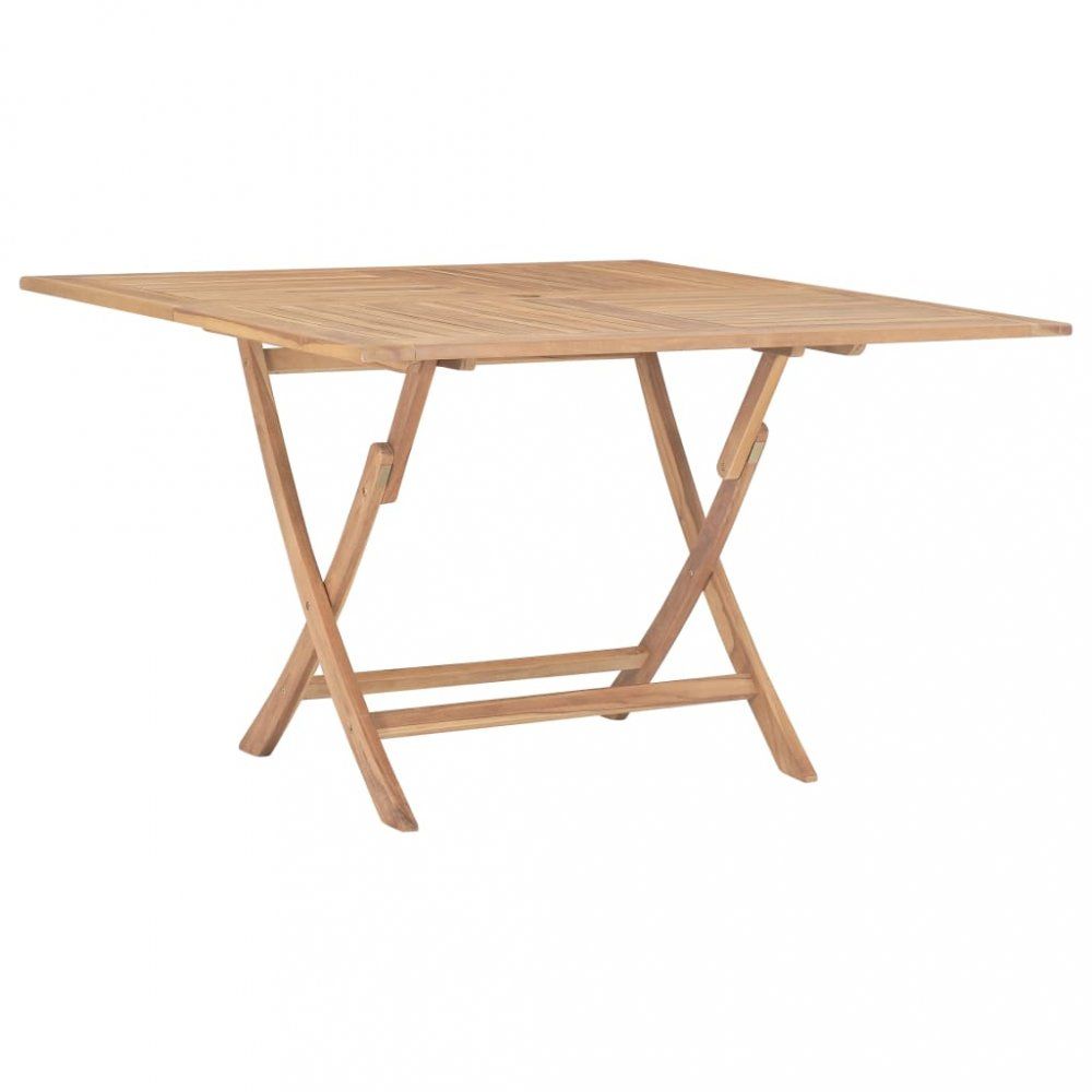 Skladací záhradný stôl 120x120 cm teakové drevo Dekorhome - dekorhome.sk