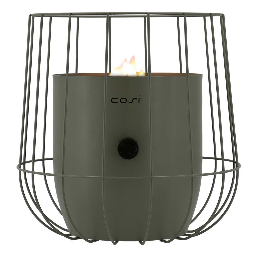 Olivovozelená plynová lampa Cosi Basket, výška 31 cm - Bonami.sk