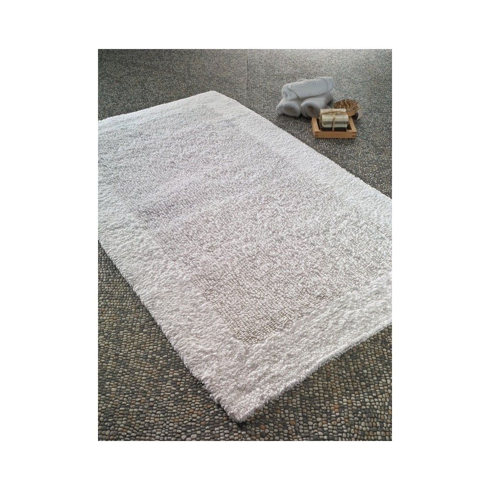 Biela predložka do kúpeľne Confetti Natura Heavy, 70 × 120 cm - Bonami.sk