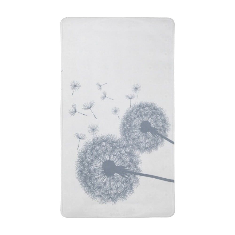 Biela protišmyková kúpeľňová podložka Wenko Dandelion, 70 × 40 cm - Bonami.sk