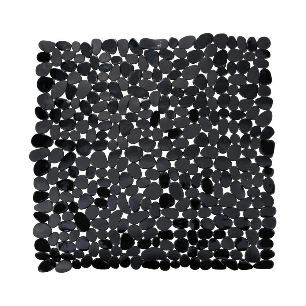 Čierna protišmyková kúpeľňová podložka Wenko Drop, 54 x 54 cm - Bonami.sk