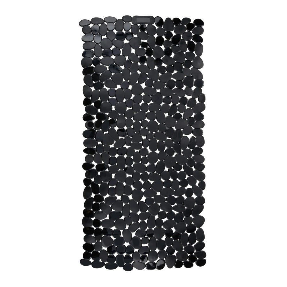 Čierna protišmyková kúpeľňová podložka Wenko Drop, 71 × 36 cm - Bonami.sk