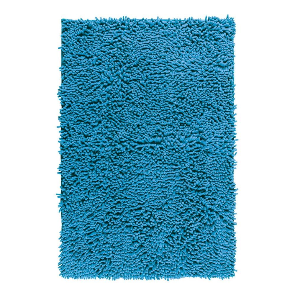 Modrá kúpeľňová predložka Wenko Chenille, 80 × 50 cm - Bonami.sk