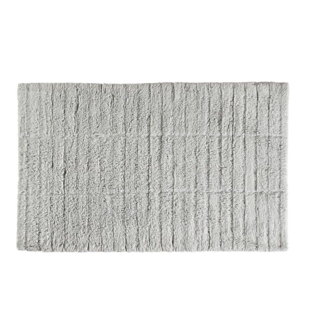 Svetlosivá bavlnená kúpeľňová predložka Zone Tiles, 50 × 80 cm - Bonami.sk