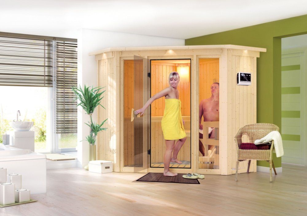 Interiérová fínska sauna 210 x 210 cm Dekorhome - dekorhome.sk