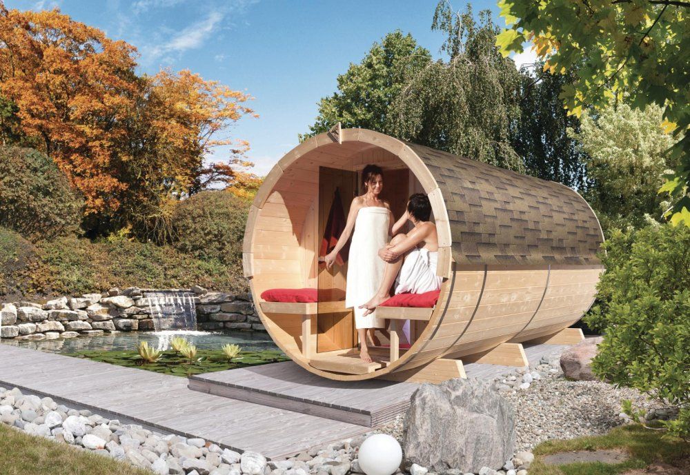 Vonkajšia fínska sudové sauna 216 x 400 cm Dekorhome - dekorhome.sk