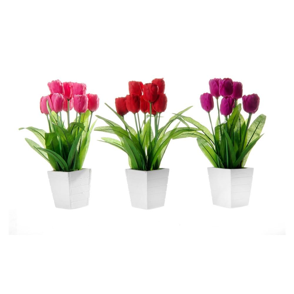 Sada 3 dekorácií v tvare kvetiny Unimasa Tulip - Bonami.sk