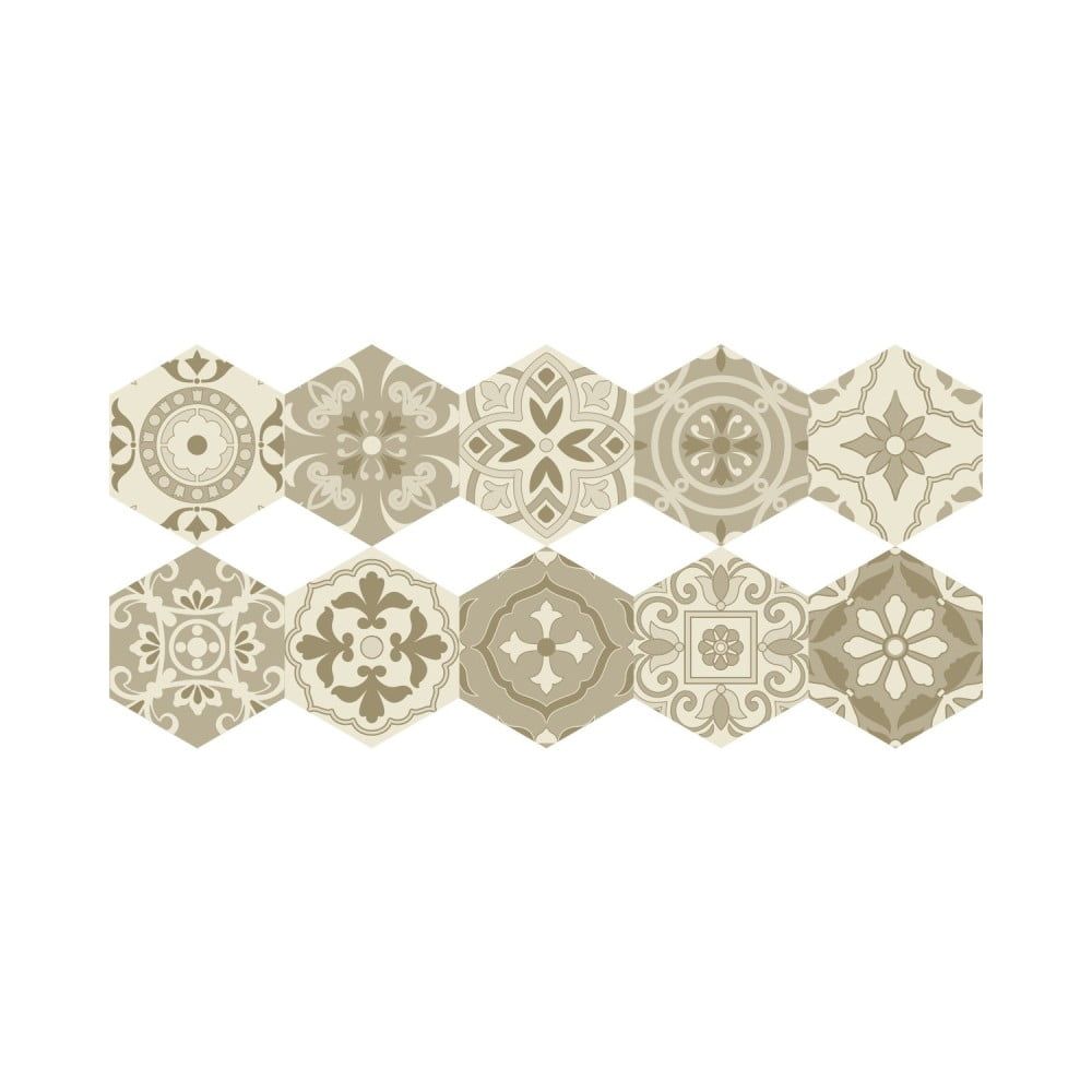 Sada 10 samolepiek na podlahu Ambiance Floor Stickers Hexagons, 40 × 90 cm - Bonami.sk