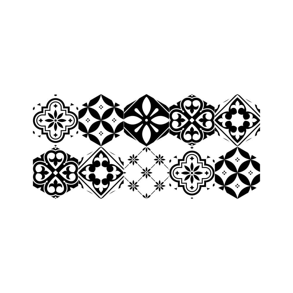 Sada 10 samolepiek na podlahu Ambiance Floor Stickers Hexagons Manoela, 40 × 90 cm - Bonami.sk