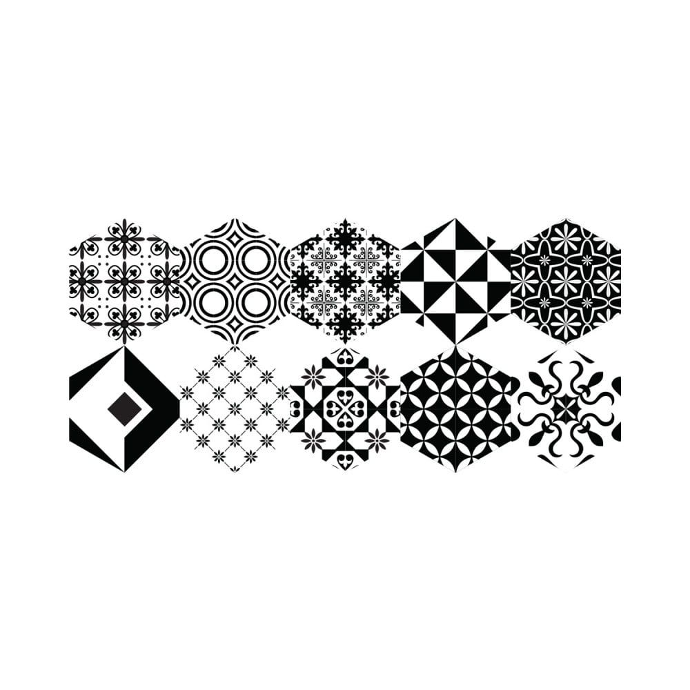 Sada 10 samolepiek na podlahu Ambiance Floor Stickers Hexagons Nemesio, 40 × 90 cm - Bonami.sk