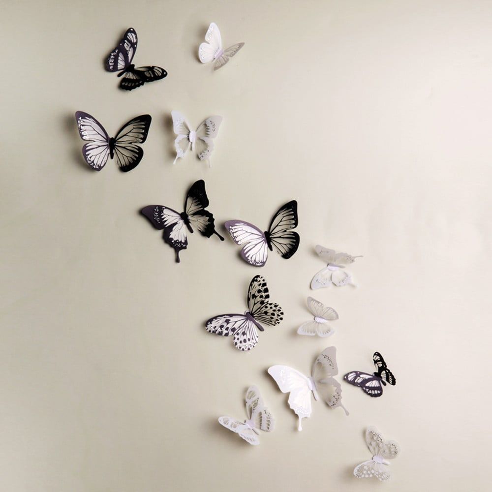 Sada 18 adhezívnych 3D samolepiek Ambiance Butterflies Chic - Bonami.sk