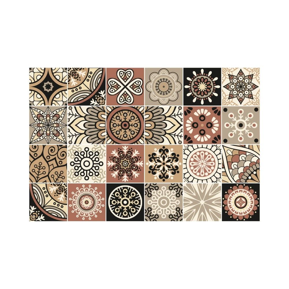 Sada 24 nástenných samolepiek Ambiance Wall Stickers Tiles Piura, 10 × 10 cm - Bonami.sk