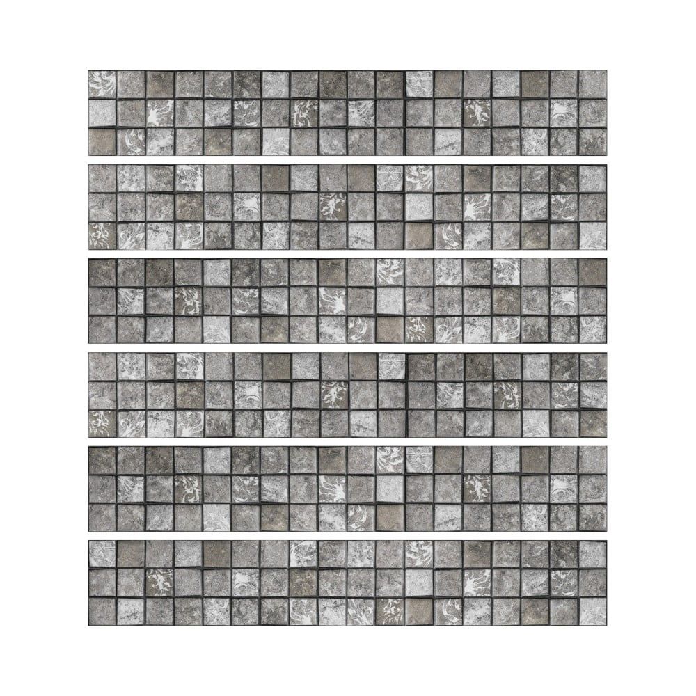 Sada 6 nástenných samolepiek Ambiance Stickers Friezes Tiles Stone, 5 × 30 cm - Bonami.sk