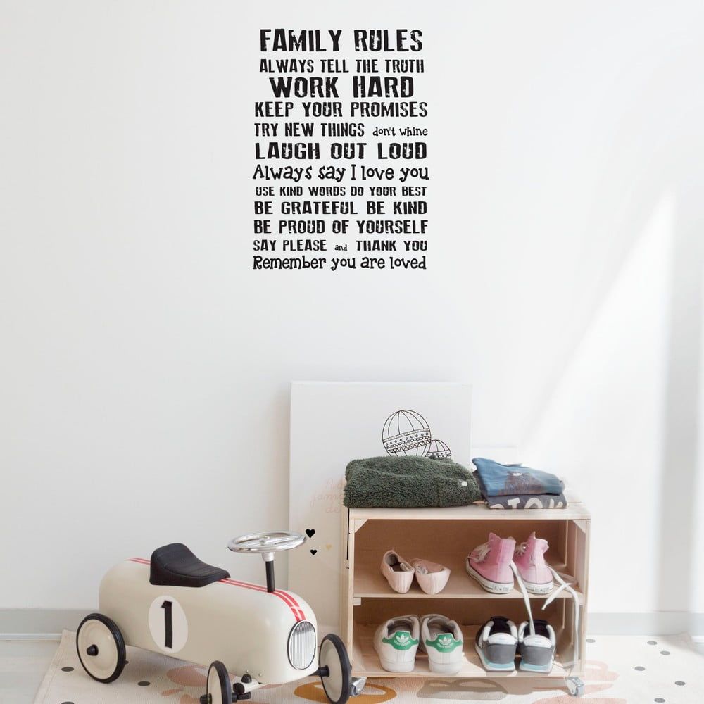 Vinylová samolepka na stenu Really Nice Things Family Rules, 60 × 40 cm - Bonami.sk