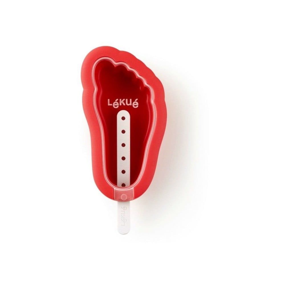Červená silikónová forma na zmrzlinu v tvare chodidla Lékué Iconic - Bonami.sk