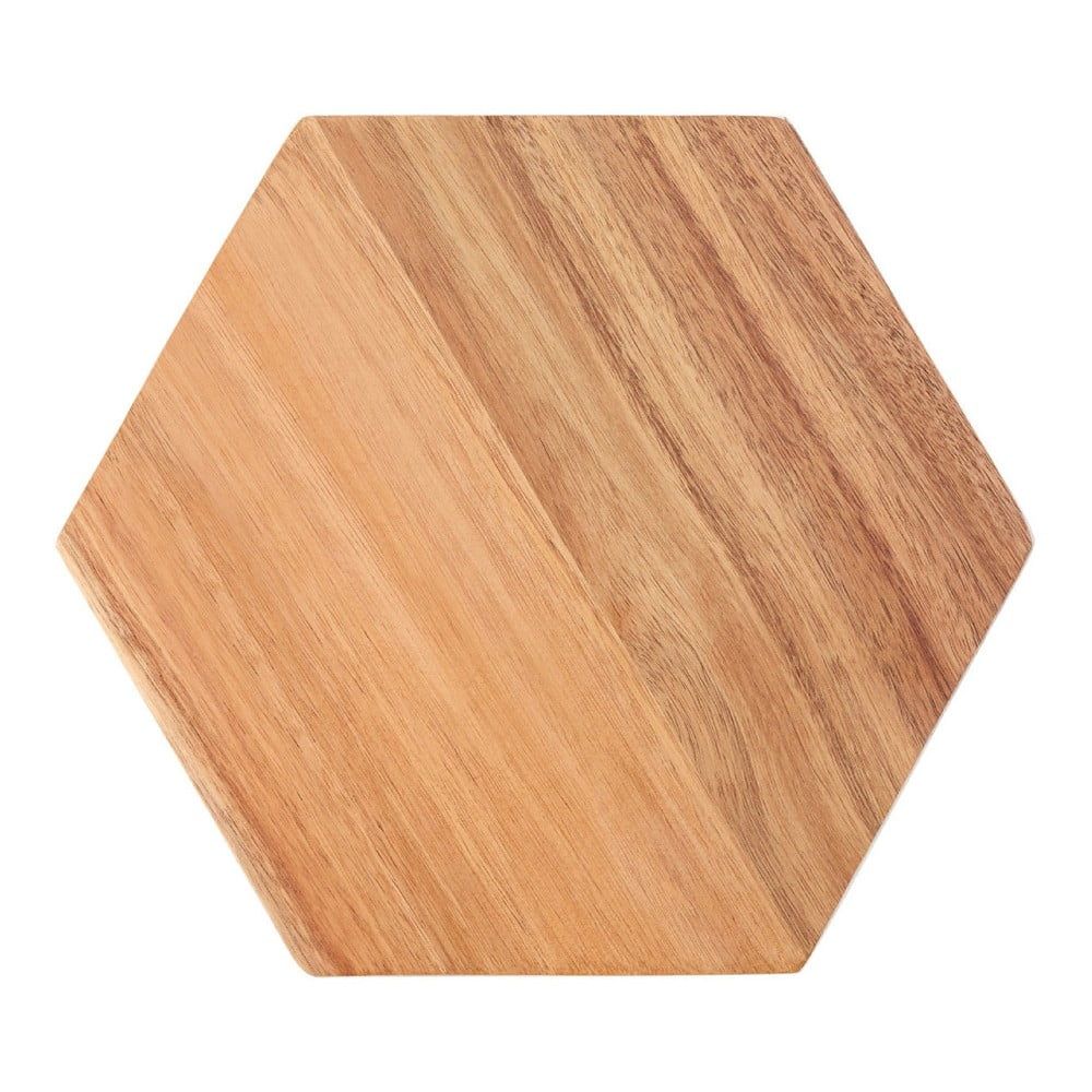 Doštička na krájanie z akáciového dreva Premier Housewares Hexagon, 24 × 28 cm - Bonami.sk